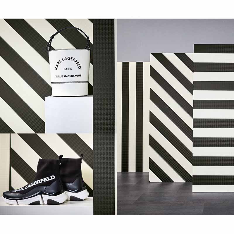 Tapete Schwarz-Weiß Karl Lagerfeld Vliestapete (1035430)