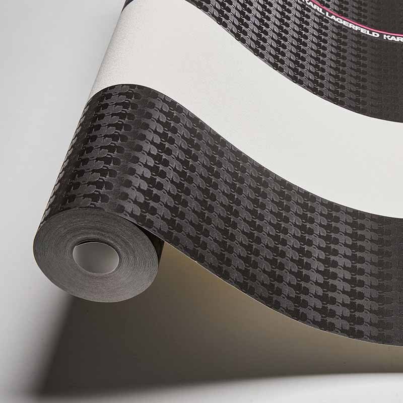 Tapete Schwarz, Anthrazit Karl Lagerfeld Vliestapete (1035425)