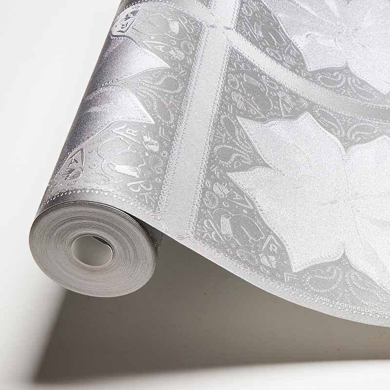 Tapete Grau, Silber Karl Lagerfeld Vliestapete (1035413)