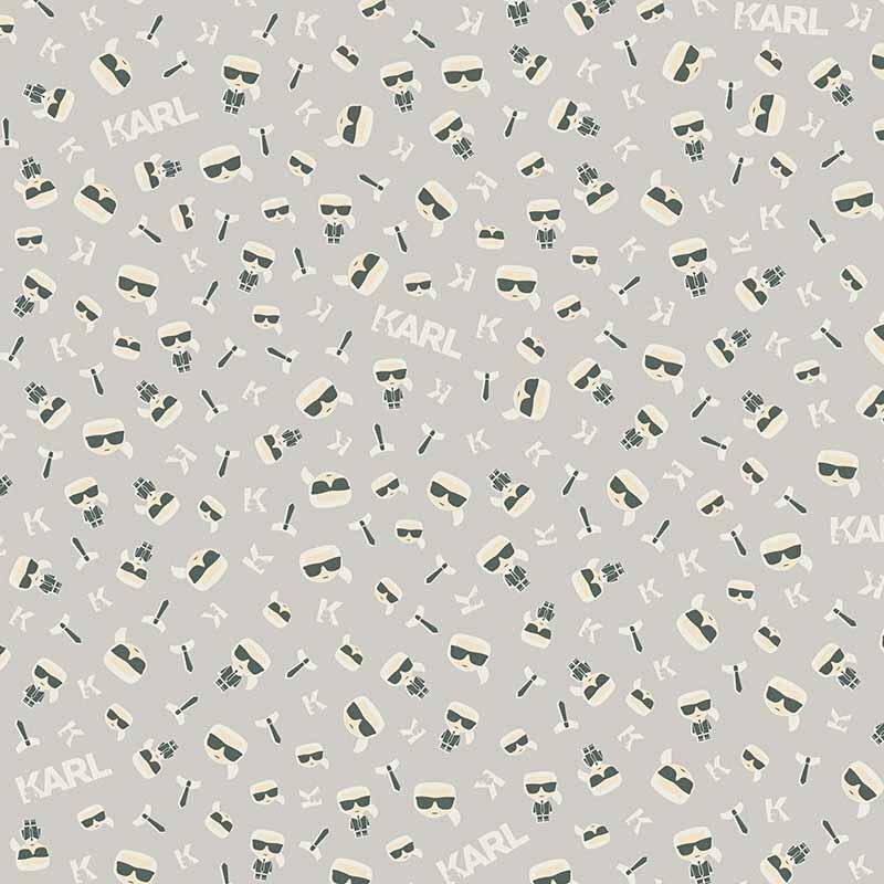 Tapete Grau, Silber Karl Lagerfeld Vliestapete (1035399)