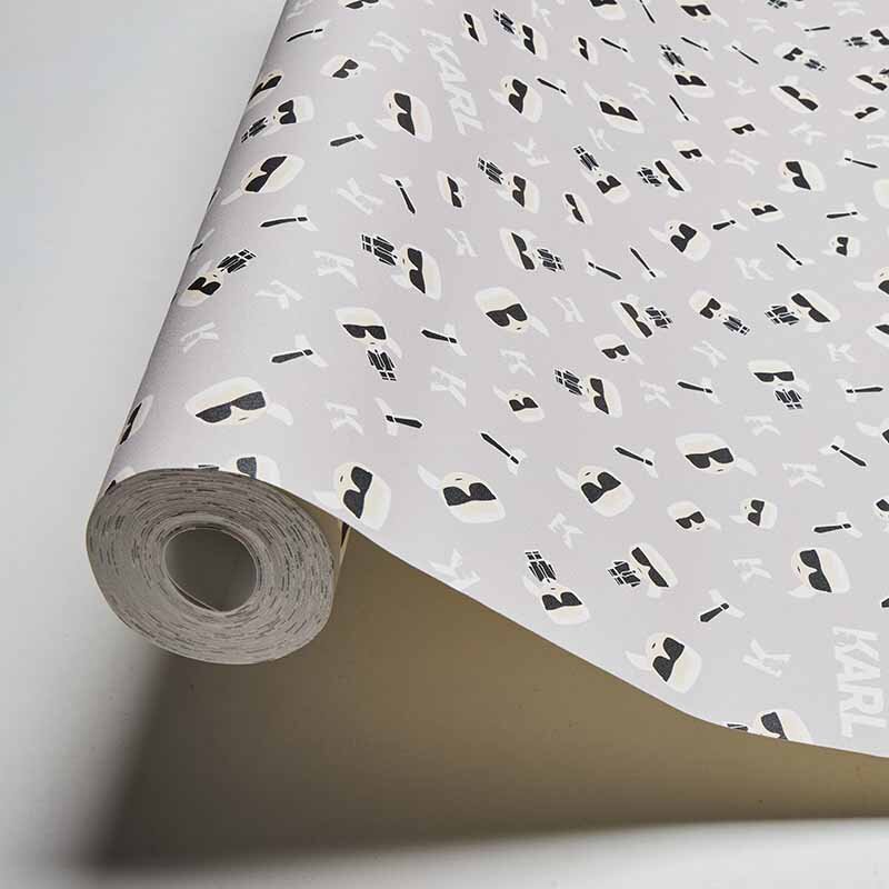 Tapete Grau, Silber Karl Lagerfeld Vliestapete (1035399)