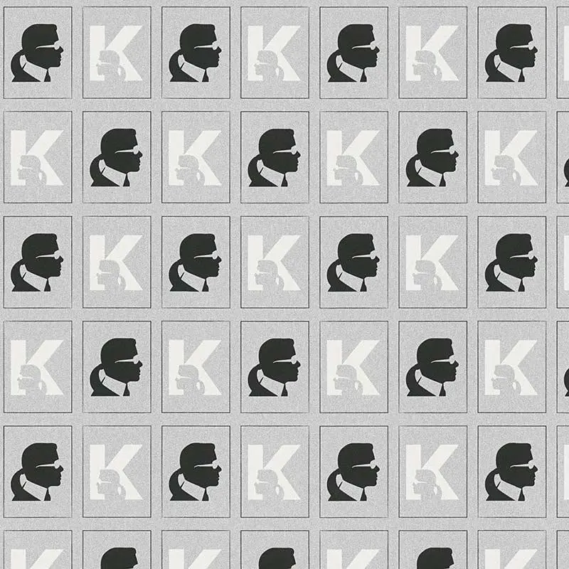 Tapete Grau, Silber Karl Lagerfeld Vliestapete (1035396)