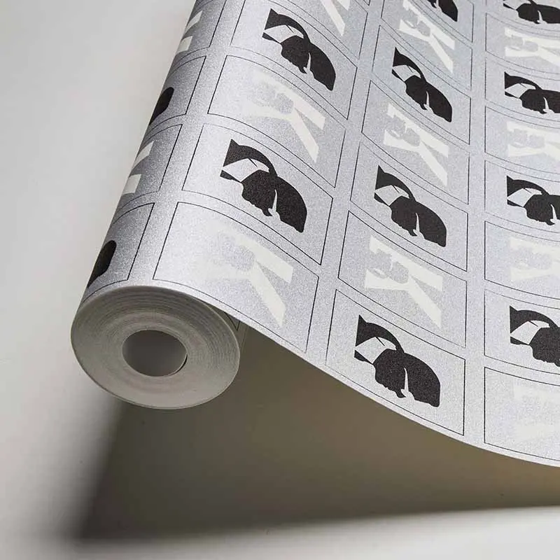 Tapete Grau, Silber Karl Lagerfeld Vliestapete (1035396)