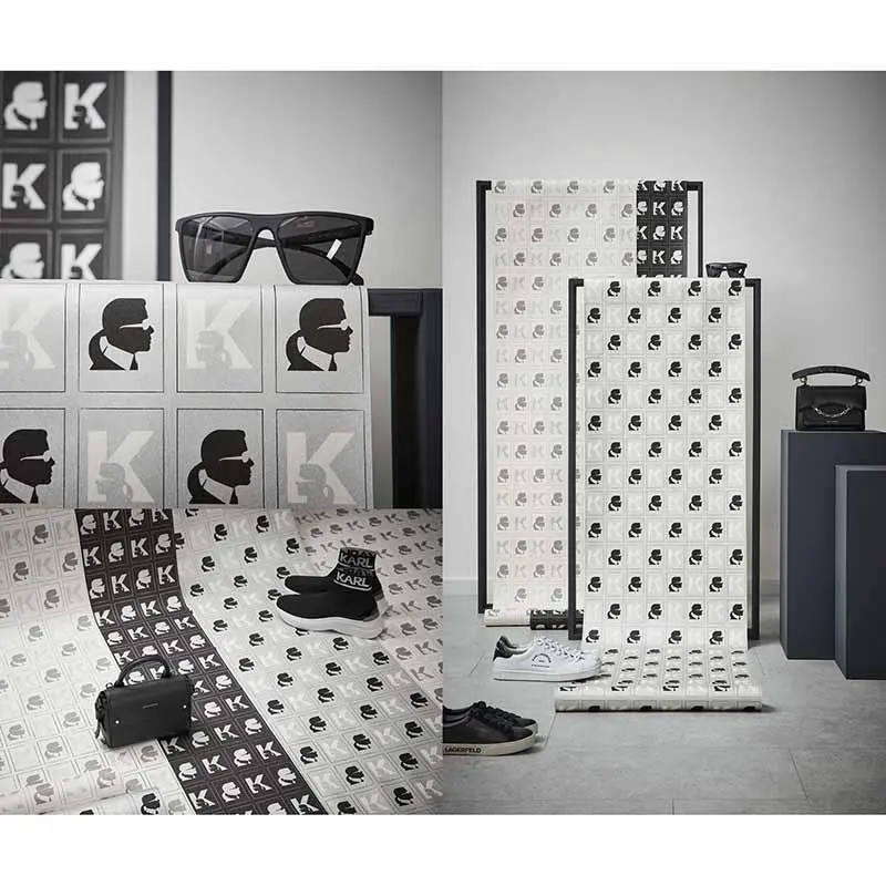 Tapete Grau, Silber Karl Lagerfeld Vliestapete (1035396)