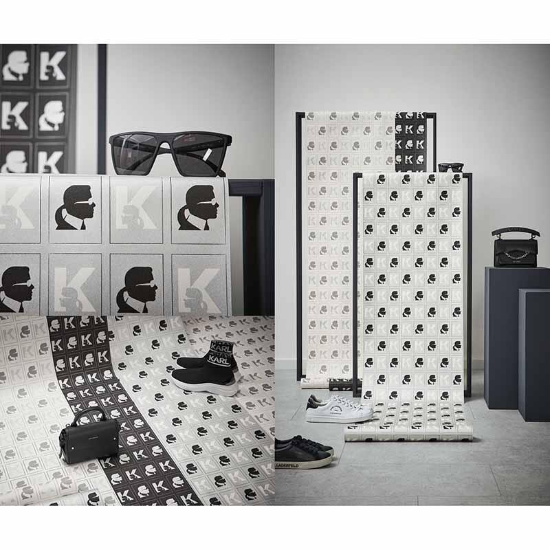 Tapete Grau, Silber, Weiß Karl Lagerfeld Vliestapete (1035394)