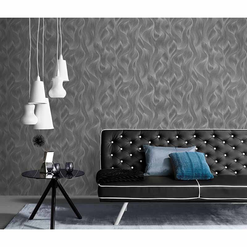 Tapete Schwarz, Anthrazit ELLE DECORATION Vliestapete (1035226)