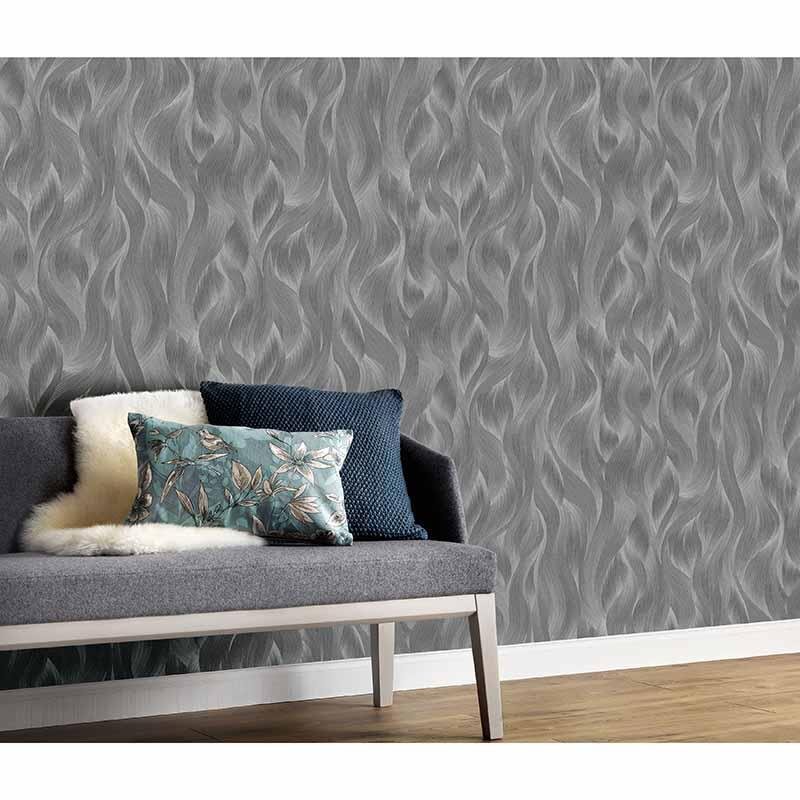 Tapete Schwarz, Anthrazit ELLE DECORATION Vliestapete (1035226)