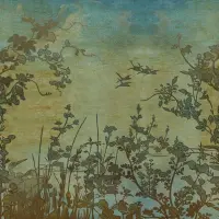 Digitaldruck-Tapete Blau, Gr&uuml;n Eijffinger (1044003)