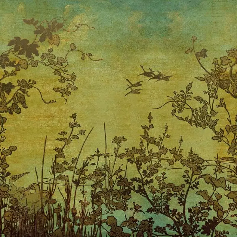 Digitaldruck-Tapete Grün, Gold Eijffinger (1044002)