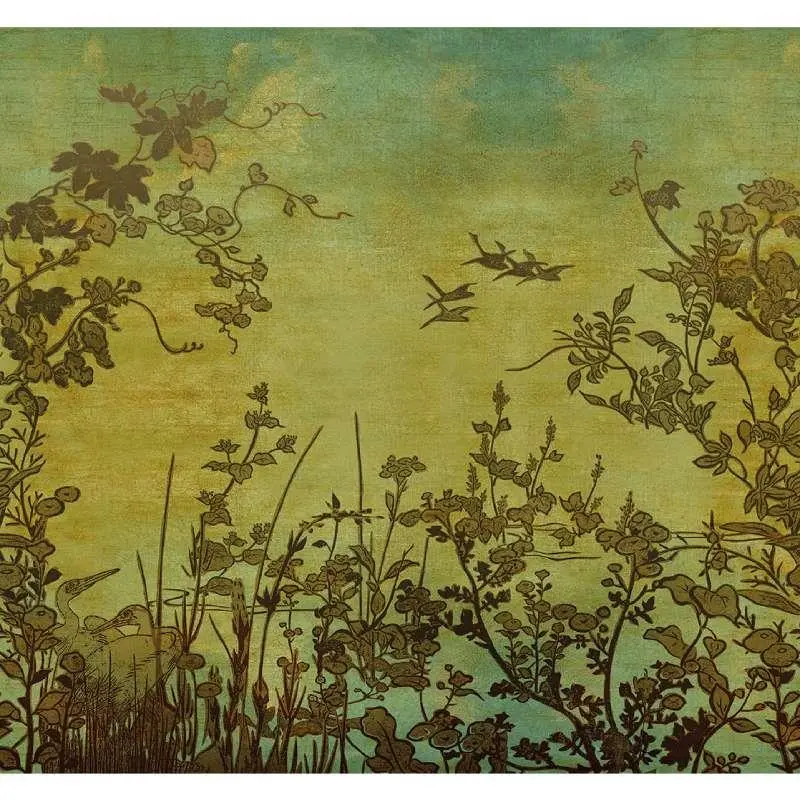 Digitaldruck-Tapete Grün, Gold Eijffinger (1044002)