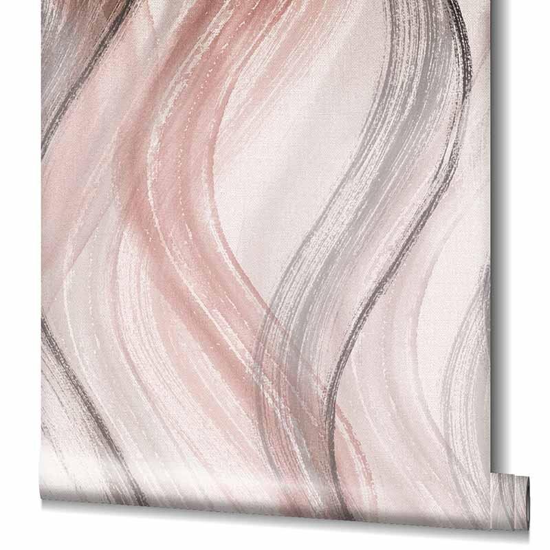 Tapete Grau, Silber, Rosa, Rose Marburg Vliestapete (1034885)