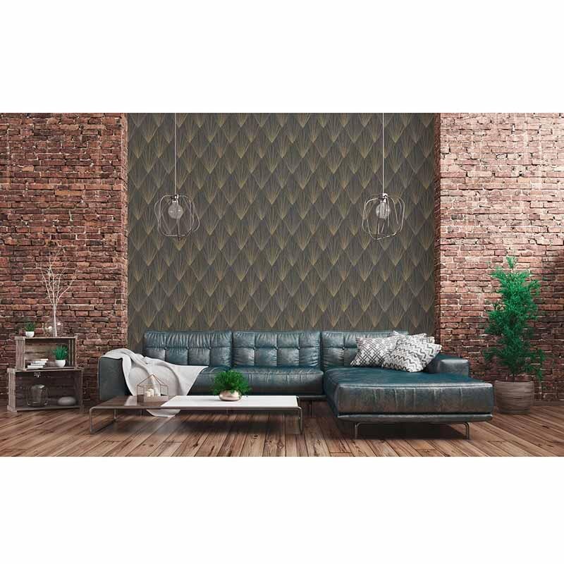 Tapete Gold, Kupfer, Schwarz, Anthrazit livingwalls Vliestapete (1034650)