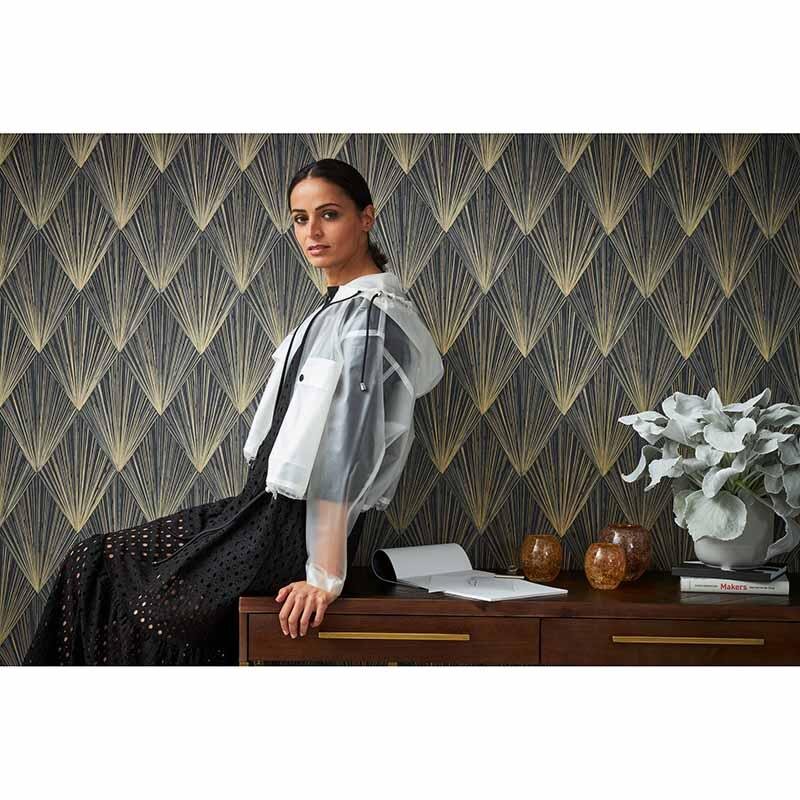 Tapete Gold, Kupfer, Schwarz, Anthrazit livingwalls Vliestapete (1034650)