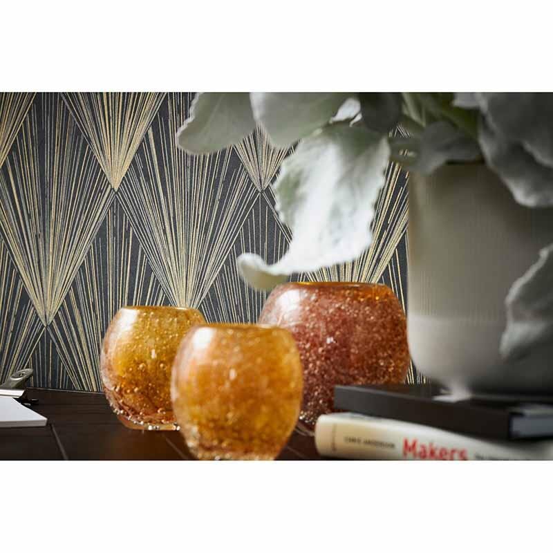 Tapete Gold, Kupfer, Schwarz, Anthrazit livingwalls Vliestapete (1034650)