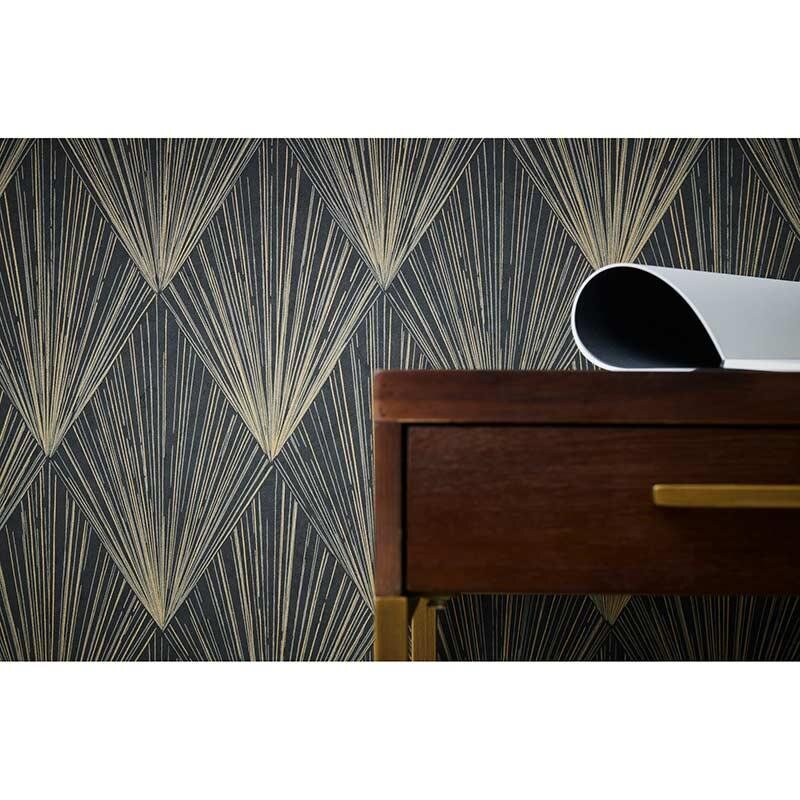 Tapete Gold, Kupfer, Schwarz, Anthrazit livingwalls Vliestapete (1034650)