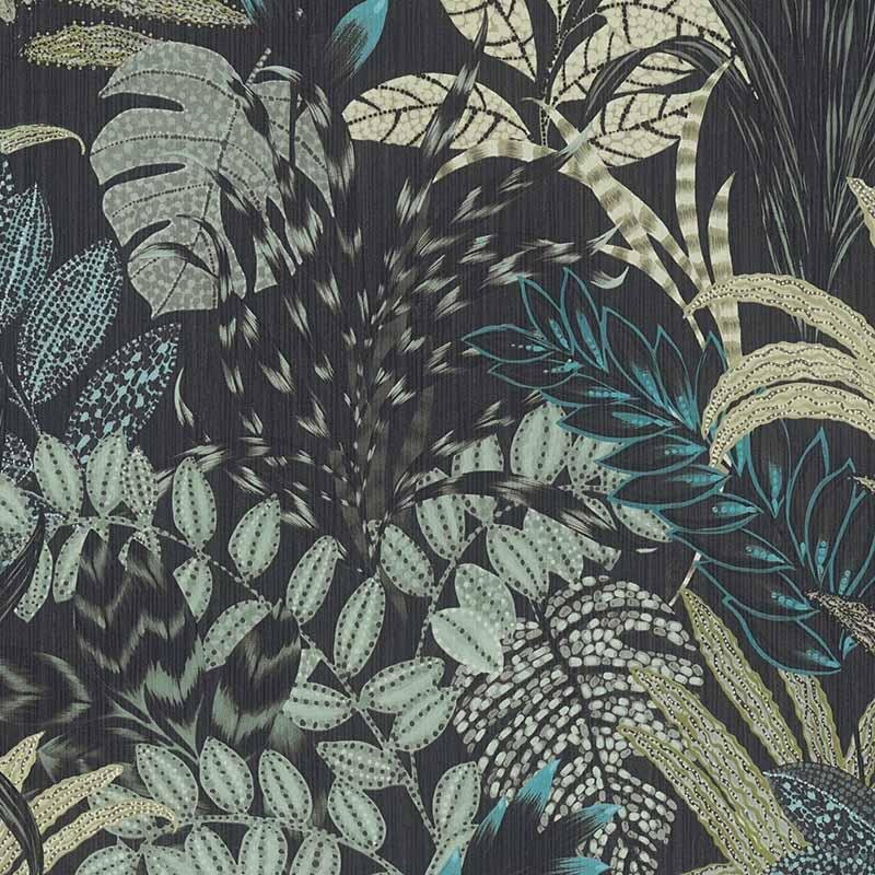 Tapete Grün, Schwarz, Anthrazit livingwalls Vliestapete (1034633)