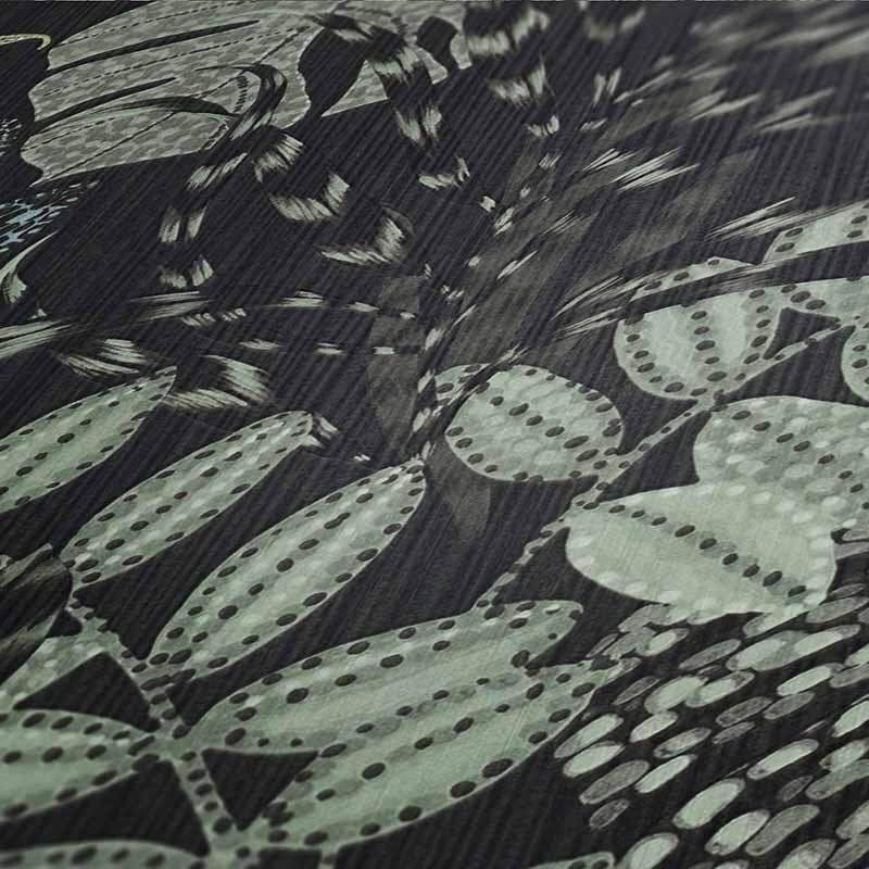 Tapete Grün, Schwarz, Anthrazit livingwalls Vliestapete (1034633)