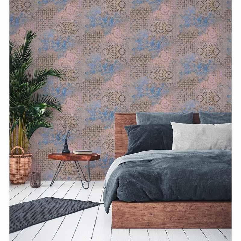 Tapete Blau, Grau, Silber livingwalls Vliestapete (1034623)