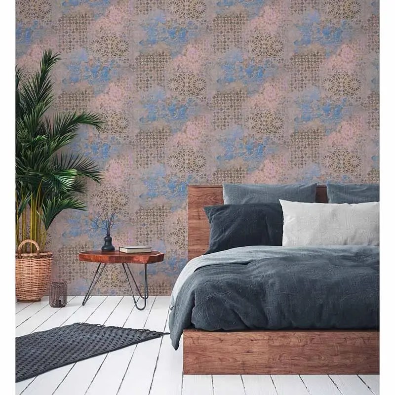 Tapete Blau, Grau, Silber livingwalls Vliestapete (1034623)