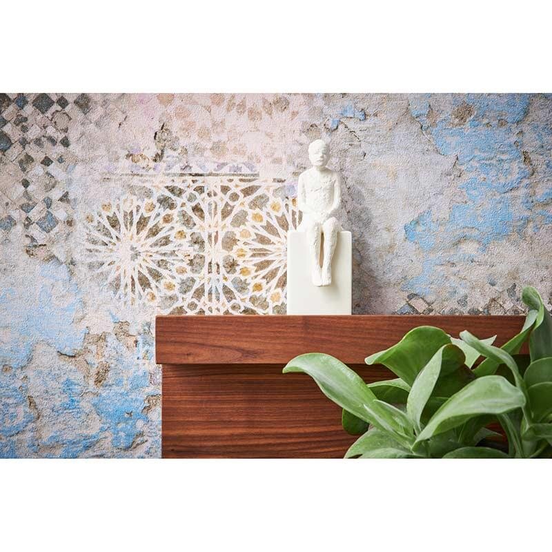 Tapete Blau, Grau, Silber livingwalls Vliestapete (1034623)