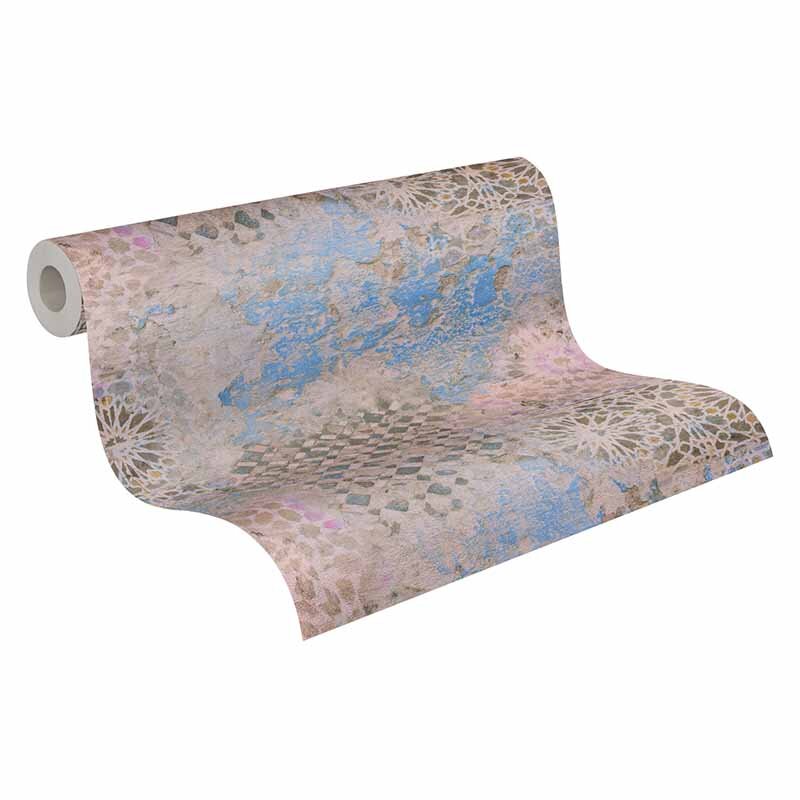 Tapete Blau, Grau, Silber livingwalls Vliestapete (1034623)