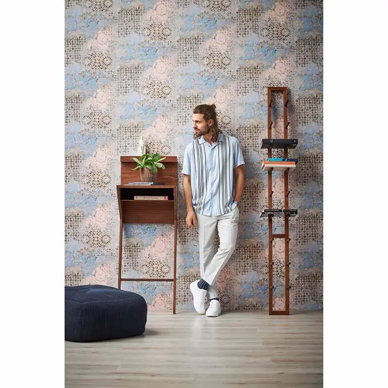 Tapete Blau, Grau, Silber livingwalls Vliestapete (1034623)