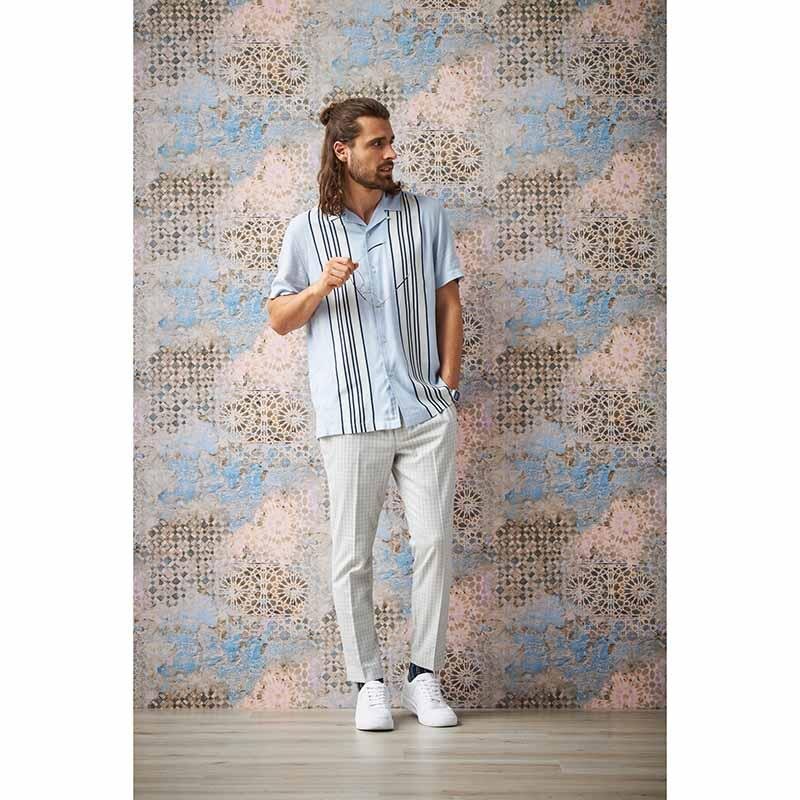 Tapete Blau, Grau, Silber livingwalls Vliestapete (1034623)