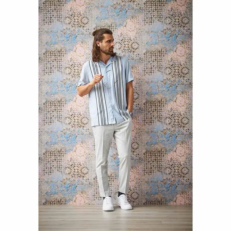 Tapete Blau, Grau, Silber livingwalls Vliestapete (1034623)