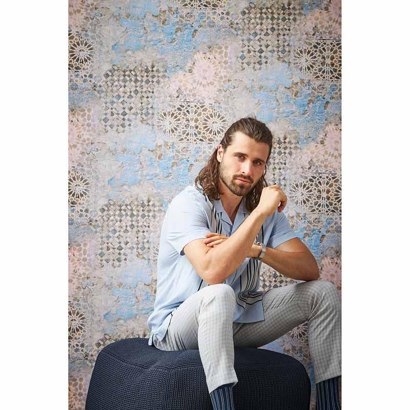 Tapete Blau, Grau, Silber livingwalls Vliestapete (1034623)