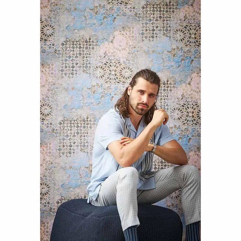 Tapete Blau, Grau, Silber livingwalls Vliestapete (1034623)