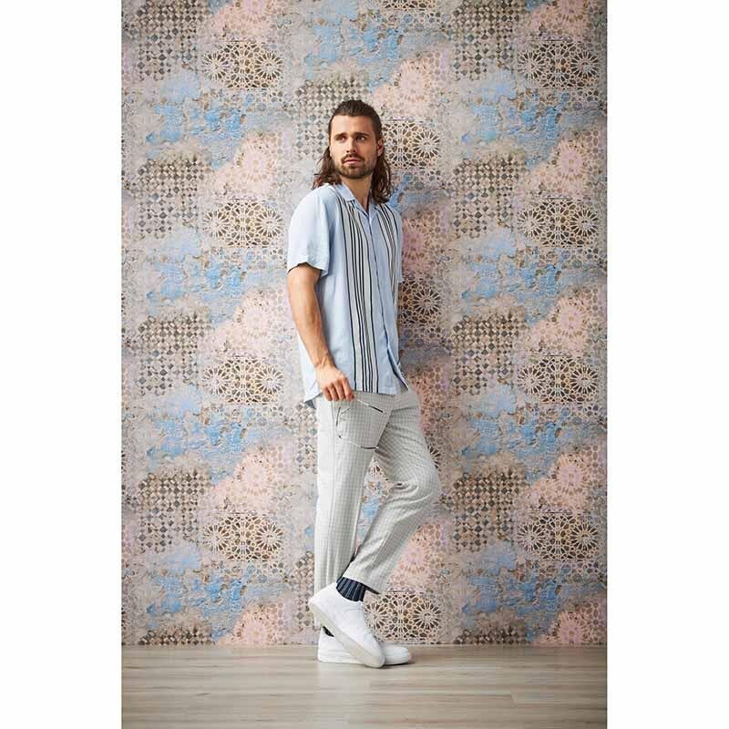 Tapete Blau, Grau, Silber livingwalls Vliestapete (1034623)