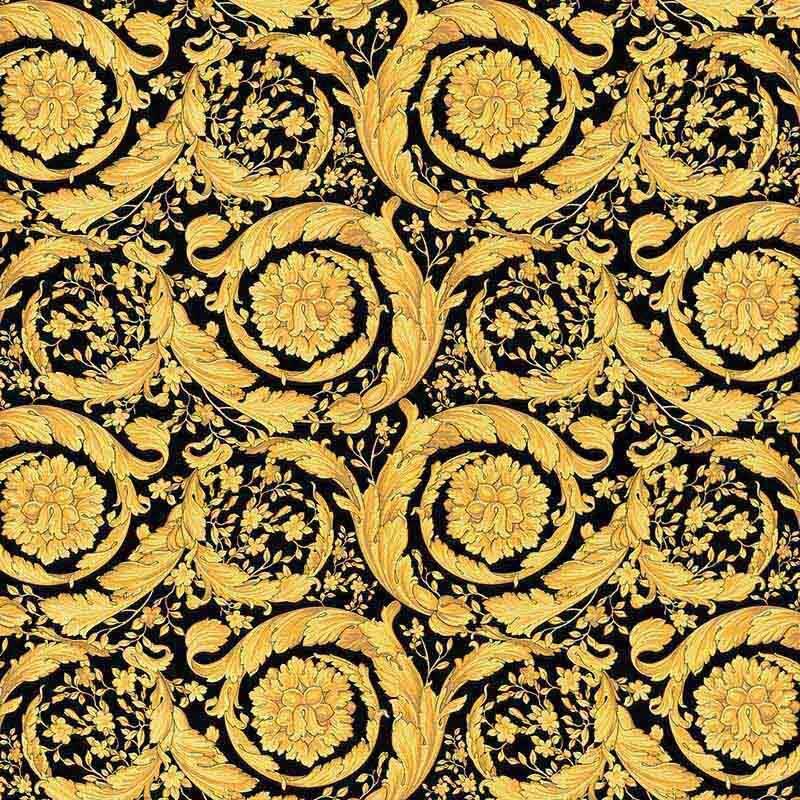 Tapete Schwarz, Anthrazit, Gold, Kupfer VERSACE Satintapete (1023779)