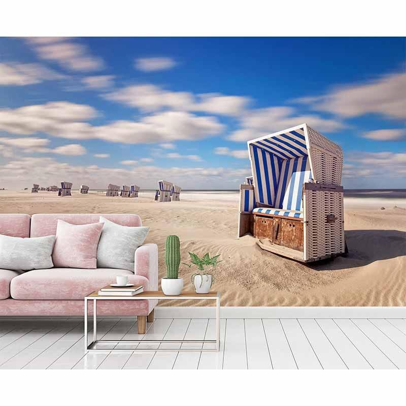 Digitaldruck-Tapete Strandkorb livingwalls (1034327)