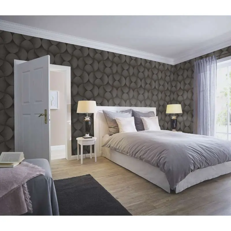 Tapete Grau, Silber, Schwarz, Anthrazit Rasch Vliestapete (1043942)