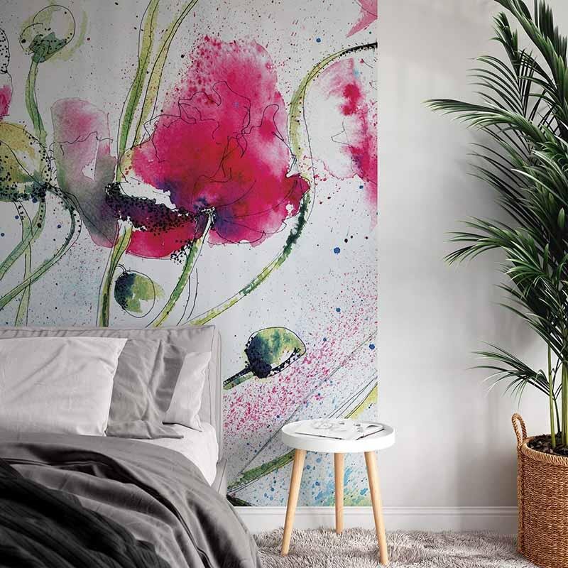 Digitaldruck-Tapete Poppies Watercolour livingwalls (1034096)
