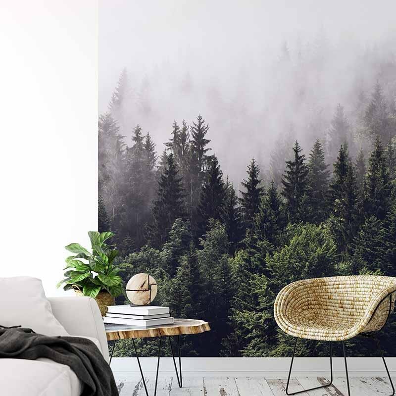 Digitaldruck-Tapete Foggy Forest  livingwalls (1034086)