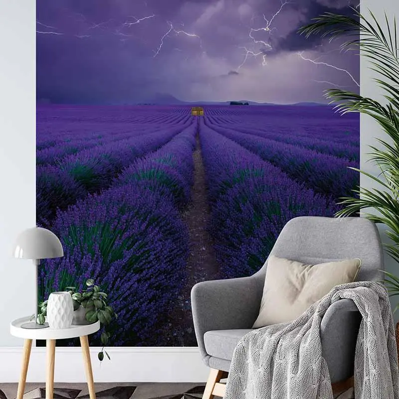 Digitaldruck-Tapete Field Of Lavender livingwalls (1034053)