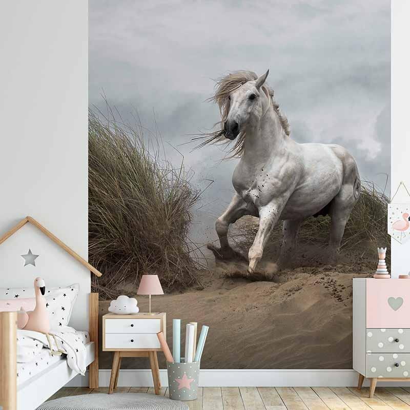 Digitaldruck-Tapete White Wild Horse livingwalls (1034039)