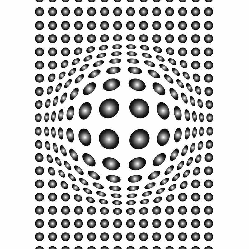 Digitaldruck-Tapete Dots Black And White livingwalls (1034015)