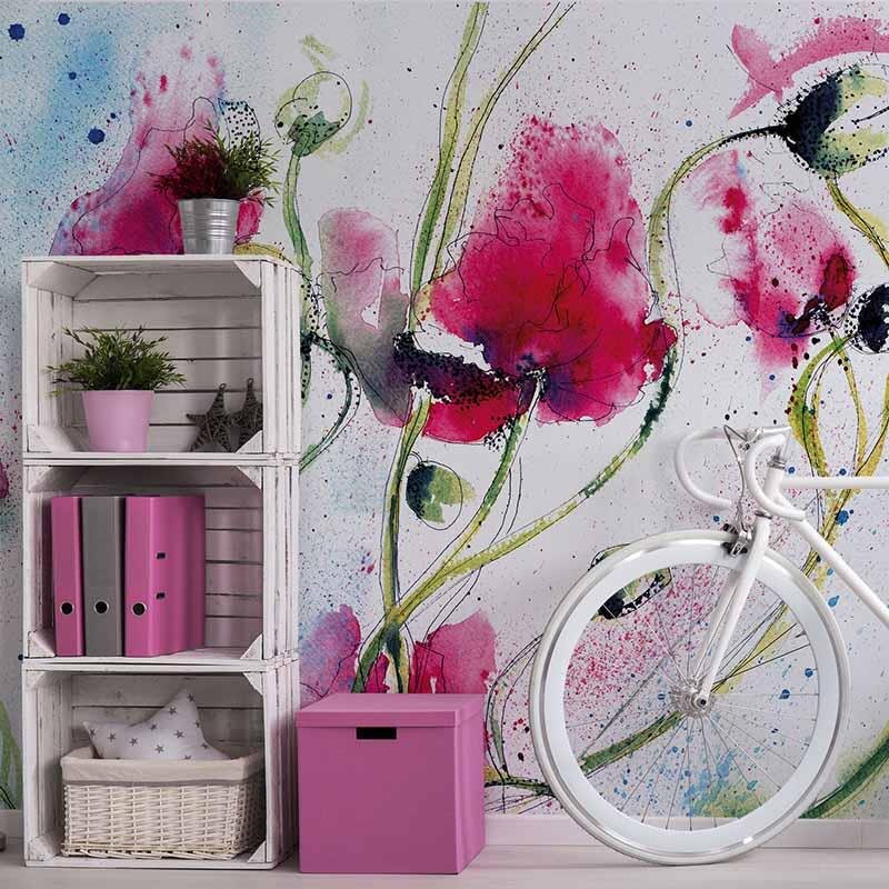 Digitaldruck-Tapete Poppies Watercolour livingwalls (1033987)