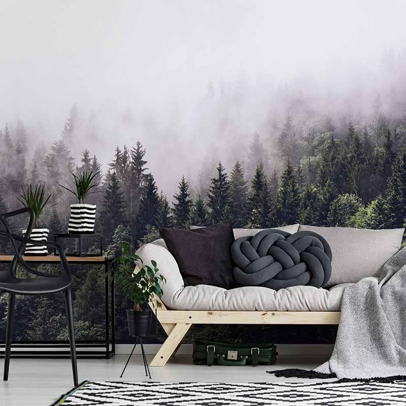 Digitaldruck-Tapete Foggy Forest  livingwalls (1033979)