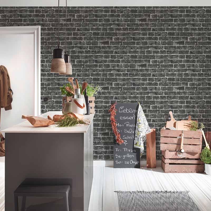 Tapete Schwarz, Anthrazit AS-Creation Vliestapete (1018691)