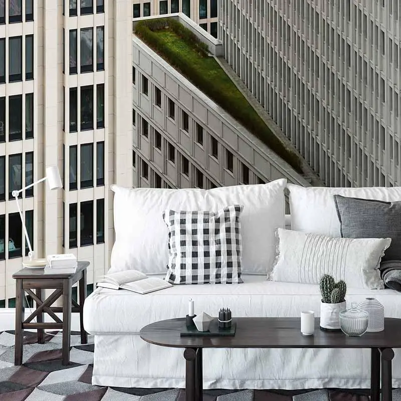 Digitaldruck-Tapete Architecture White High-Rise Building livingwalls (1033922)