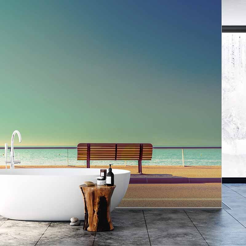 Digitaldruck-Tapete Bench and Sea livingwalls (1033921)