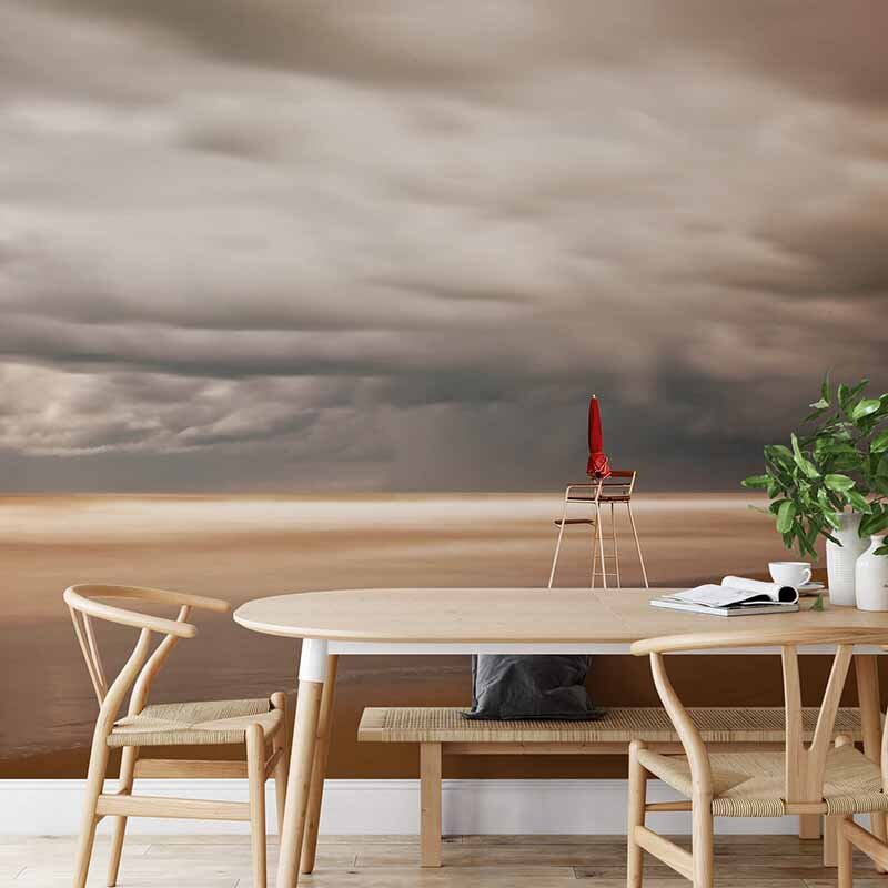 Digitaldruck-Tapete Chair at the Beach livingwalls (1033914)