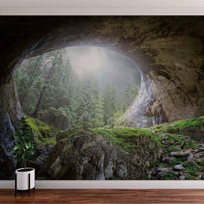 Digitaldruck-Tapete Cave In The Forest livingwalls (1033883)