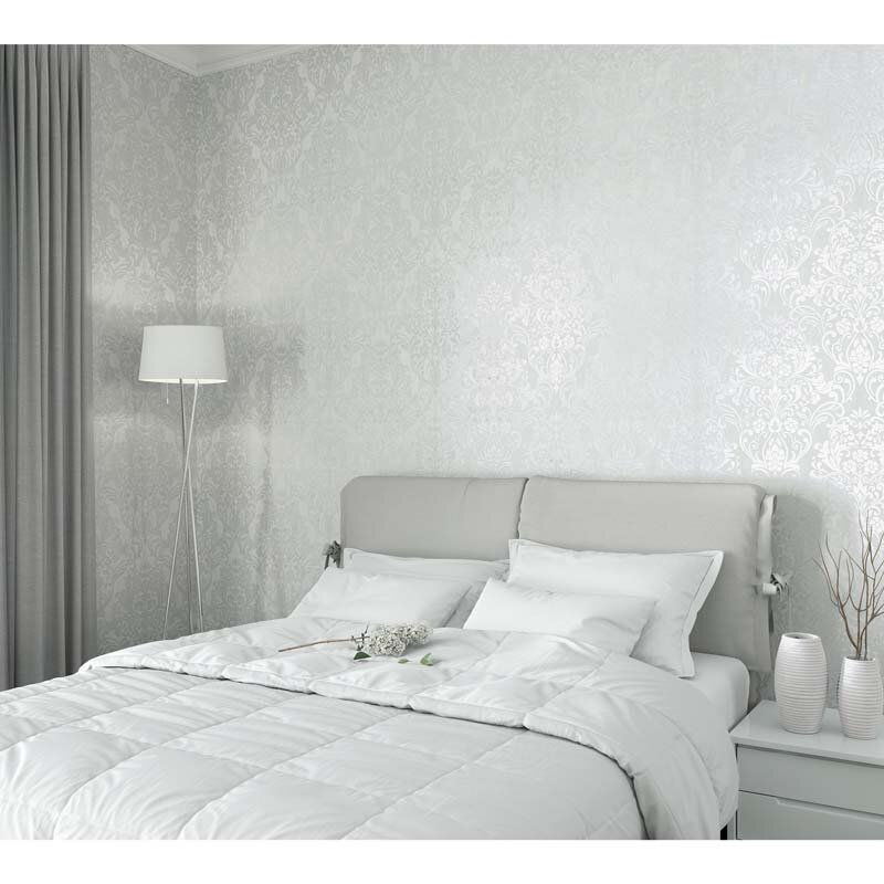 Tapete Grau, Silber, Weiß Marburg Vliestapete (1033408)