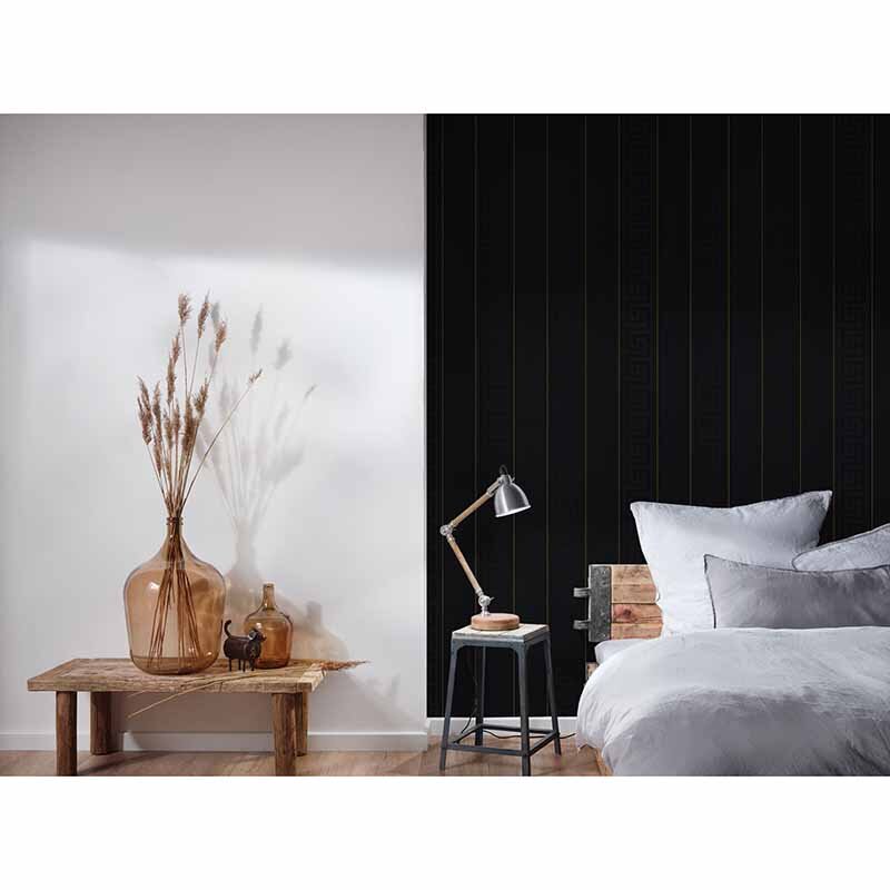 Tapete Schwarz, Anthrazit, Gold, Kupfer VERSACE Satintapete (1023758)