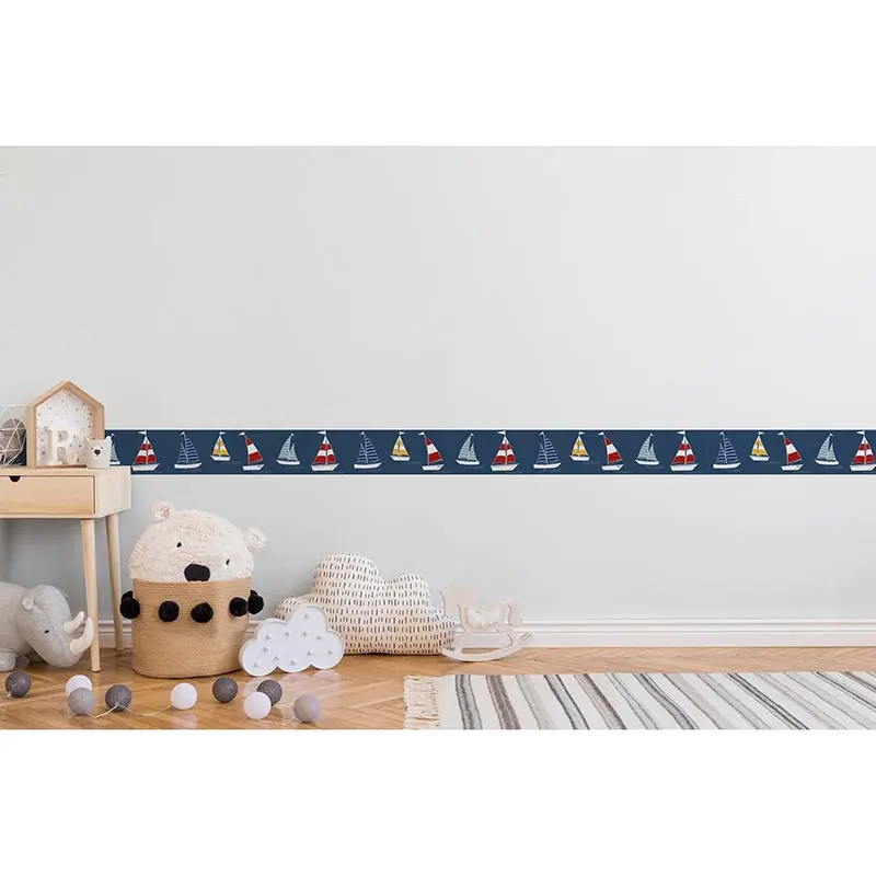 Bordüre Blau, Gelb, Vanille, Weiß AS-Creation Papier (1029912)