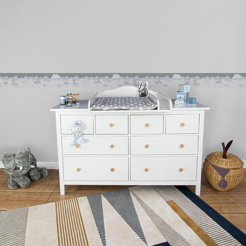 Bordüre Blau, Grau, Silber, Pastellfarben, Weiß AS-Creation Papier (1029900)